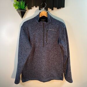 EDDIE Bauer Convector 1/2-Zip Size Small EUC Blue Black